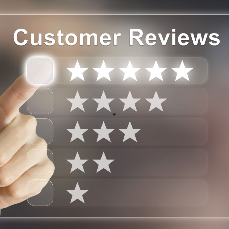 customer reviews list of available stars to select from 1 to 5 stars
